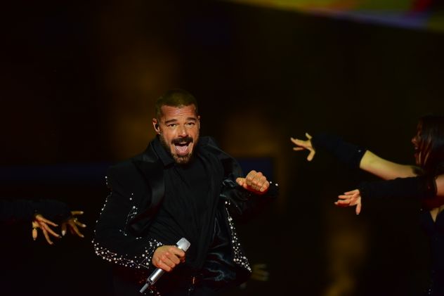 Ricky Martin en su show en Córdoba en el Kempes. 