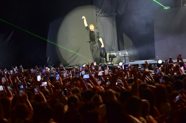 Ricky Martin en su show en Córdoba en el Kempes. 