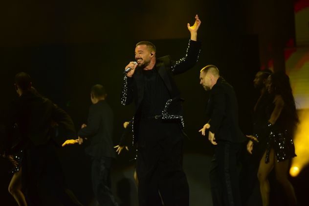 Ricky Martin en su show en Córdoba en el Kempes. 