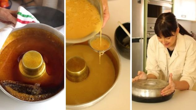 El secreto de un buen flan, según Ximena Sáenz, está en la proporción de ingredientes, el caramelo y una cocción a baja temperatura.