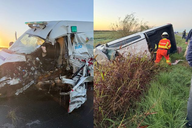 Córdoba: murió el conductor de una camioneta tras chocar de frente con una ambulancia en la ruta