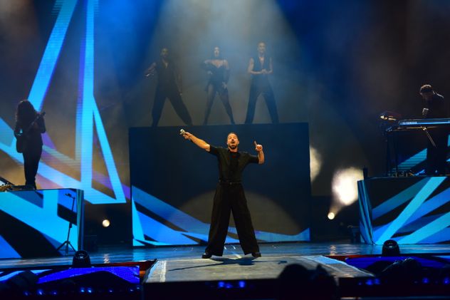 Ricky Martin en su show en Córdoba en el Kempes. 