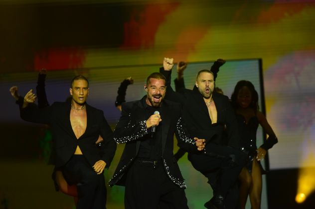 Ricky Martin en su show en Córdoba en el Kempes. 