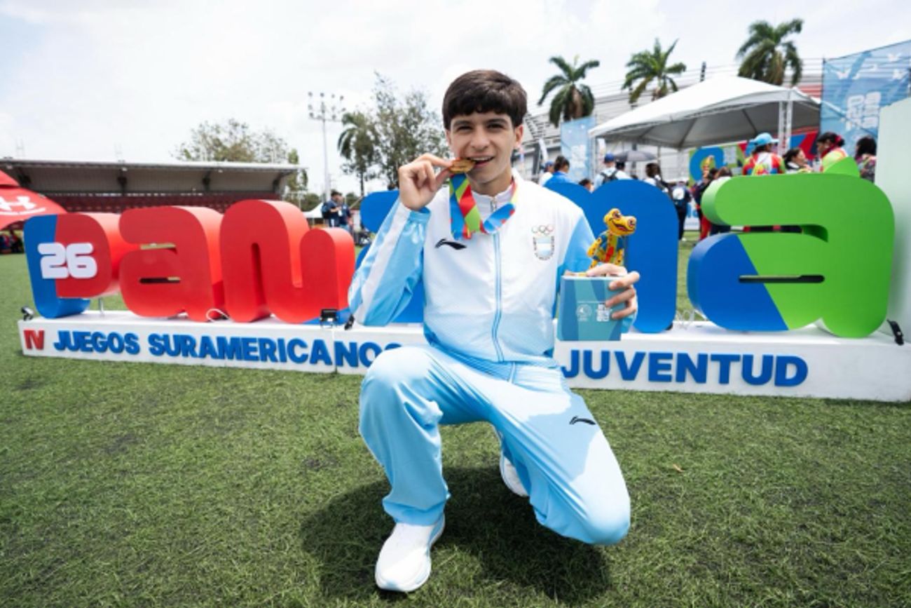 Juan Martín Álamo Torres, el cordobés de 16 años es medallista de oro en los Juegos Sudamericanos de la Juventud Panamá 2026.