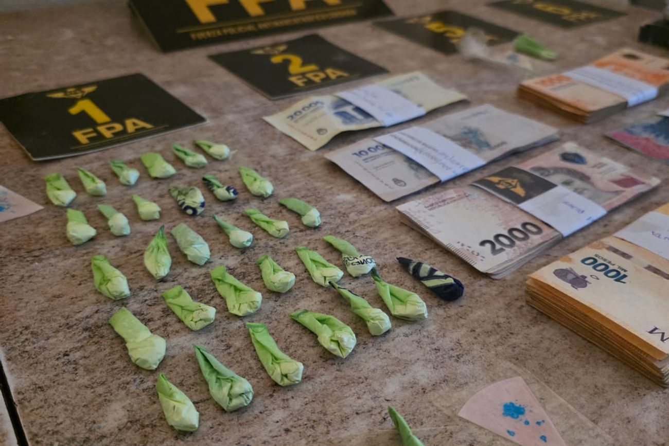 La droga incautada por la FPA en el procedimiento.