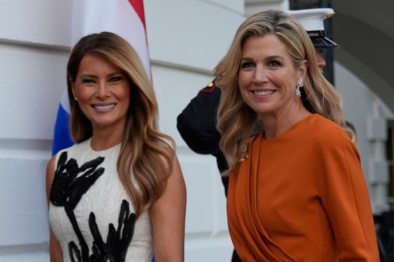 Melania Trump y la reina Máxima en la Casa Blanca.