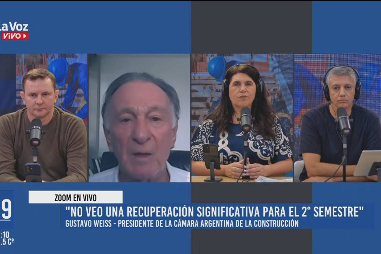 Gustavo Weiss, presidente de la Cámara Argentina de la Construcción, en La Voz en Vivo. 