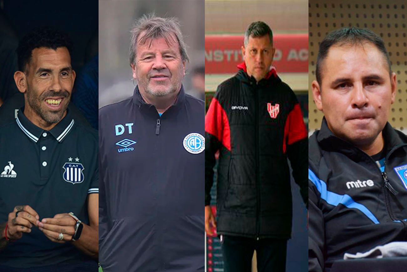 Tévez, Zielinski, Flores y Acuña. Los directores técnicos de clubes de Córdoba de la LPF y sus recursos tras derrotas referenciales.