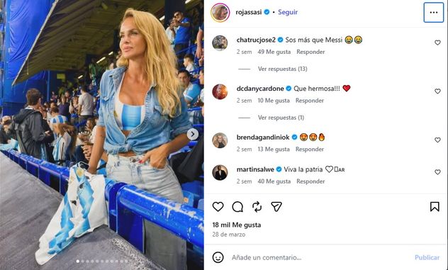 El comentario de José Chatruc en la publicación de Sabrina Rojas.
