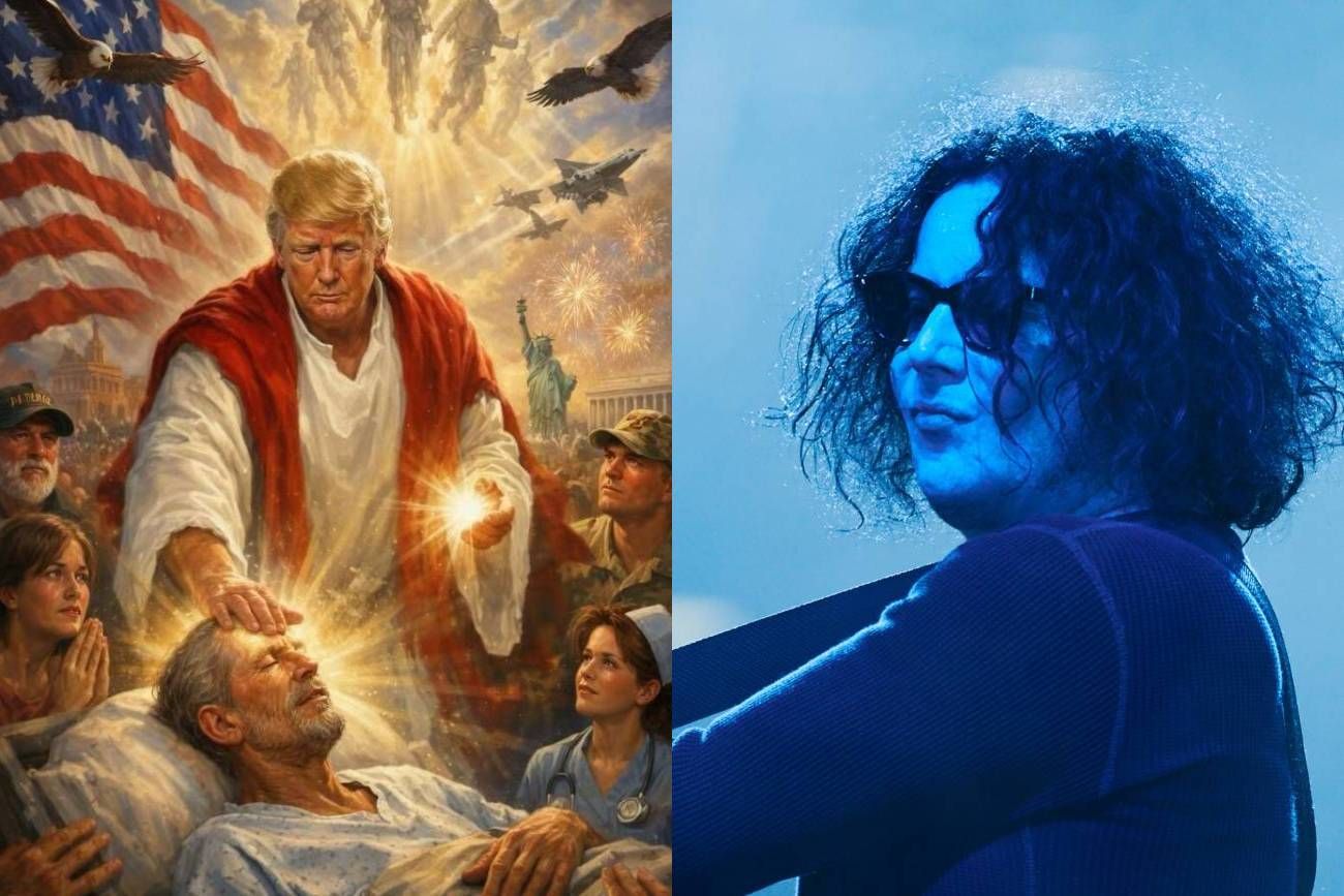 La publicación de Donald Trump que desató la indignación de Jack White. (Instagram @officialjackwhite)