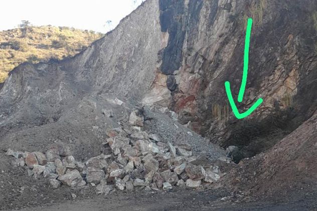 El lugar donde los Ocaña intentaron enterrar documentación. (Gentileza)