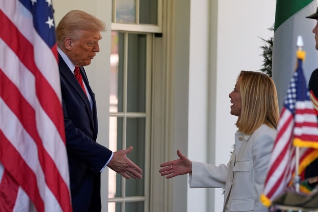 Trump y Meloni. 