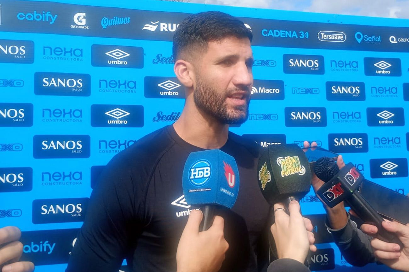 Lisandro López habló ante los medios este miércoles en Villa Esquiú.