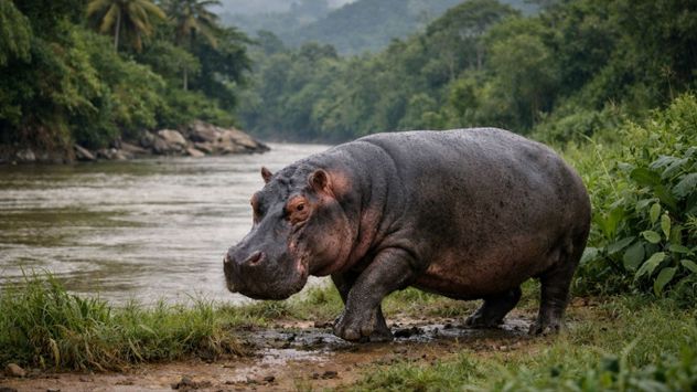 Hipopótamos en Colombia.