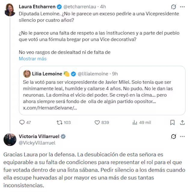 Nuevo cruce entre Villarruel y Lemoine