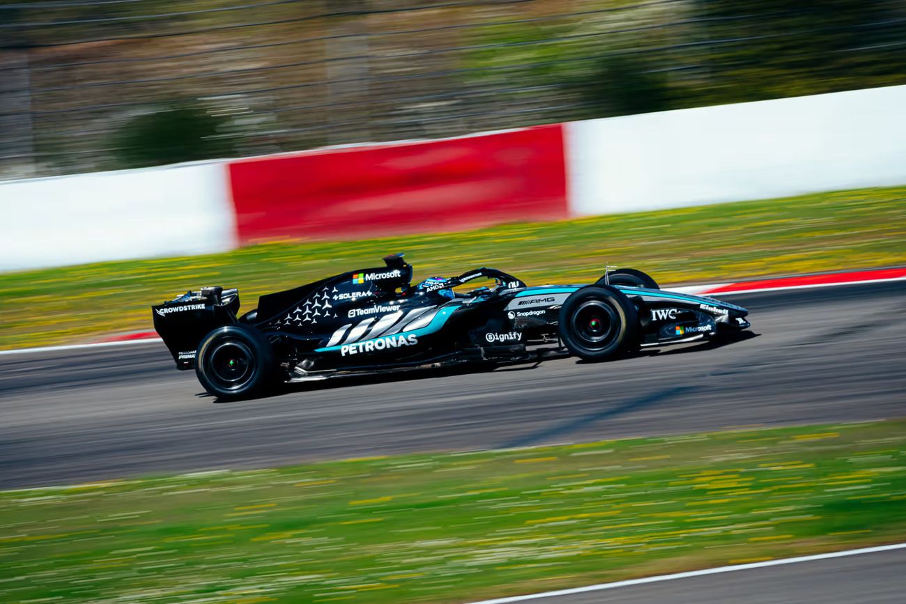 Fórmula 1: Pirelli realiza test de neumáticos en Nürburgring con Russell y Piastri