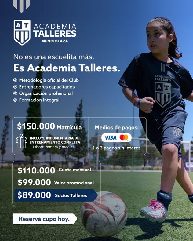 Talleres lanza sus Academias y Mendiolaza es la primera sede.
