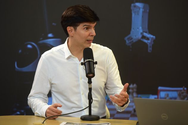 Fabio Farchetto, de Skater Elephant, en el Streaming de La Voz en vivo.