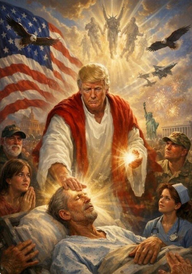 Trump publicó otra imagen en la que aparece abrazado a Jesús en medio de su pelea con el Papa León XIV
