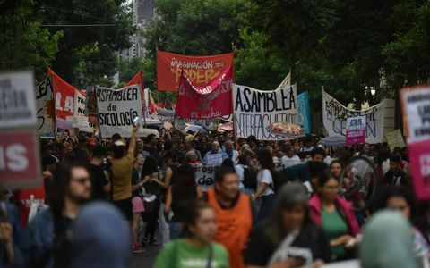 Marcha universitaria en Córdoba del 2024. Manifestaron en la provincia contra las medidas de Javier Milei tras el veto a la ley de financiamiento.