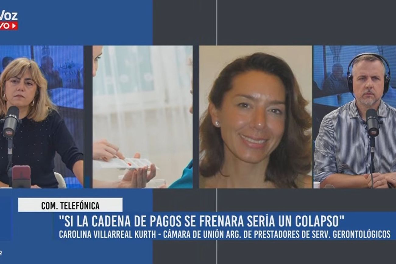 Carolina Villarreal Kurh, de la Cámara de Geriátricos, en diálogo con La Voz En Vivo. 