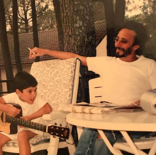 Unos jóvenes Fito y Martín Páez.