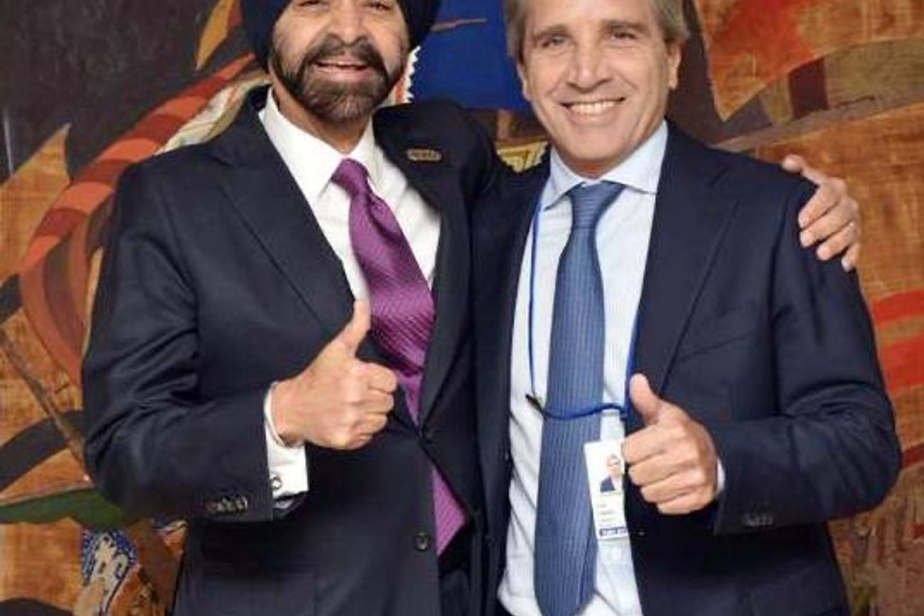 Caputo junto al presidente del Banco Mundial Ajay Banga