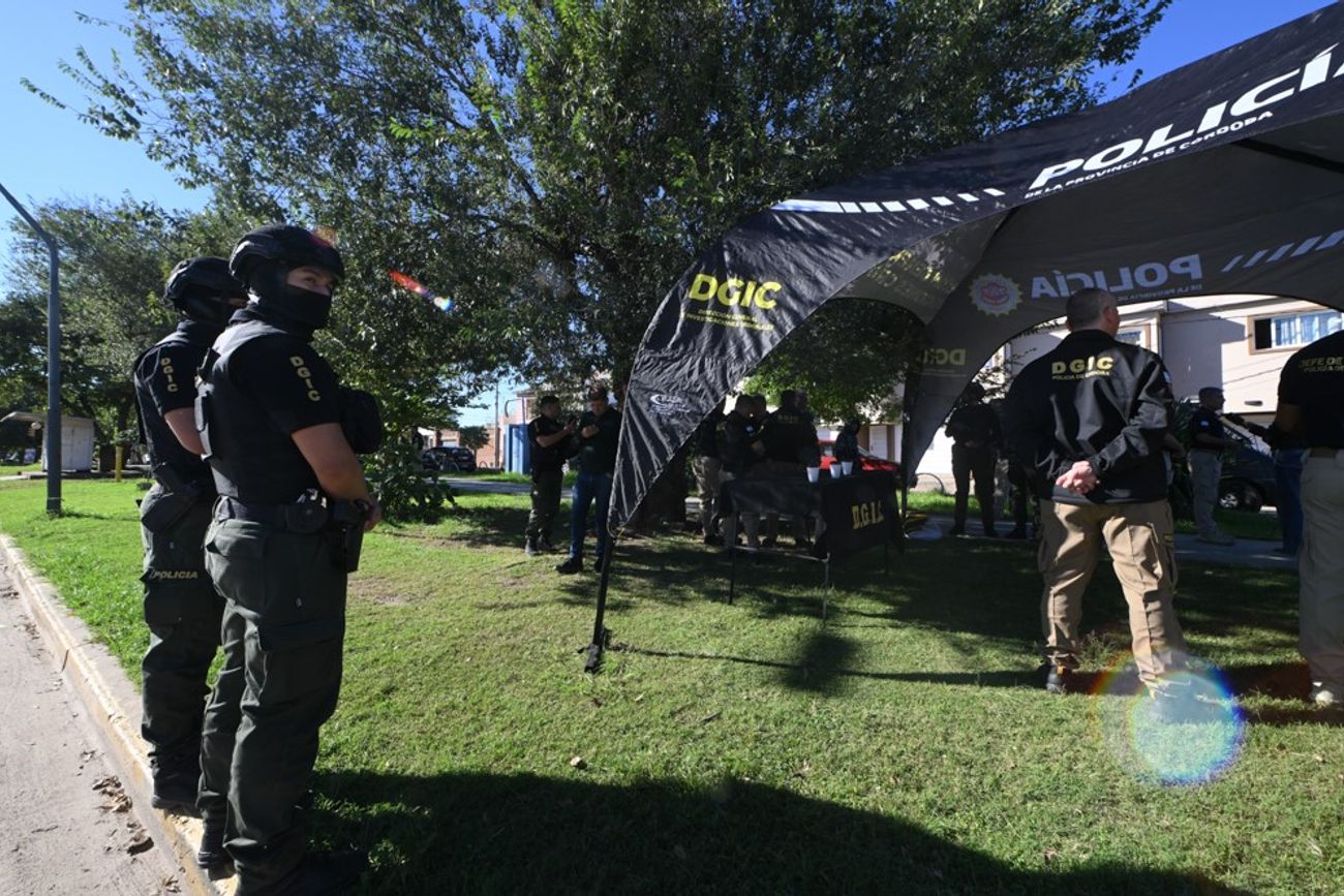 La Dirección de Investigaciones Crimales de la Policía de Córdoba llevó a cabo ayer varios allanamientos. (Policía de Córdoba)