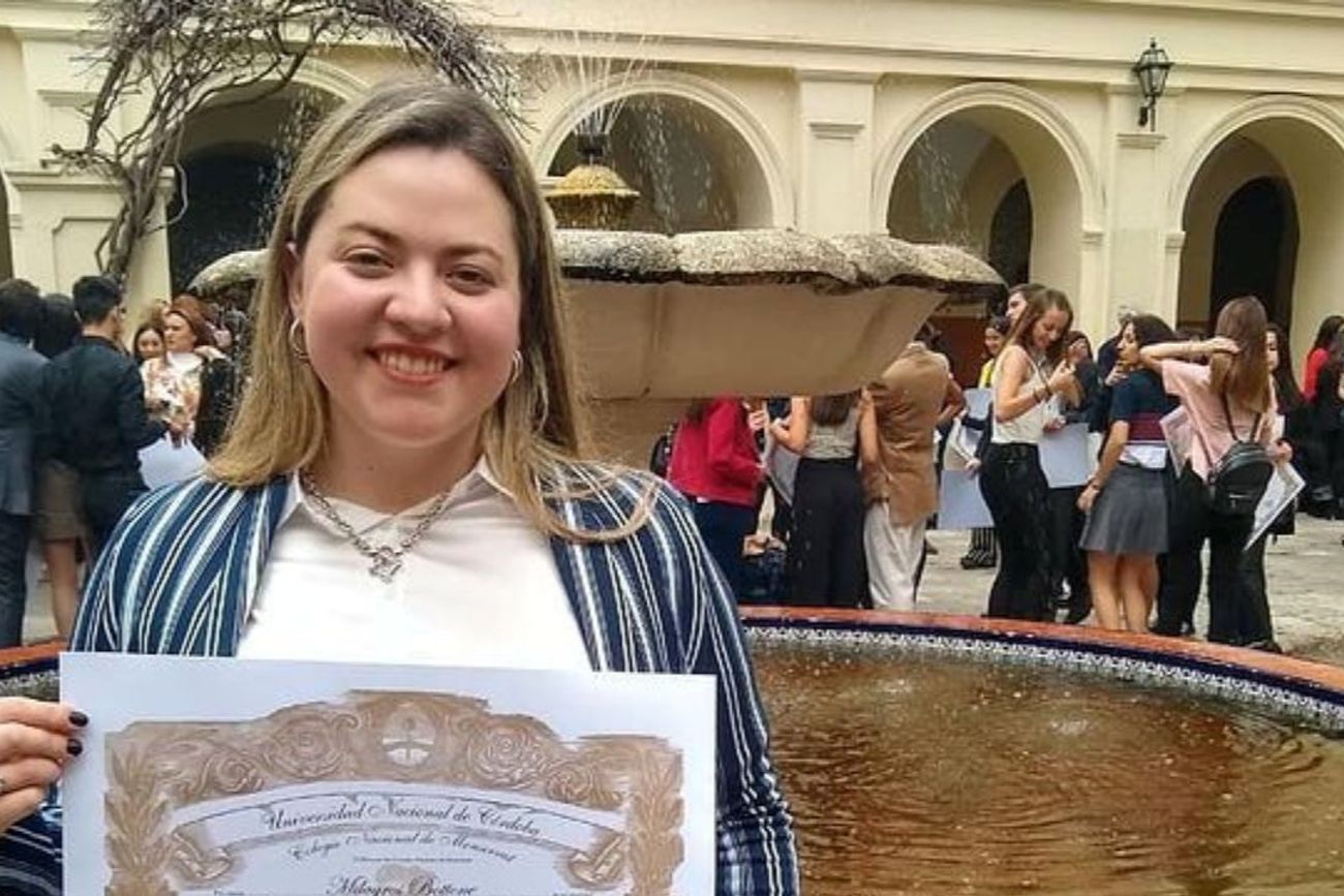 Milagros Bottone, víctima de femicidio en Córdoba. 
