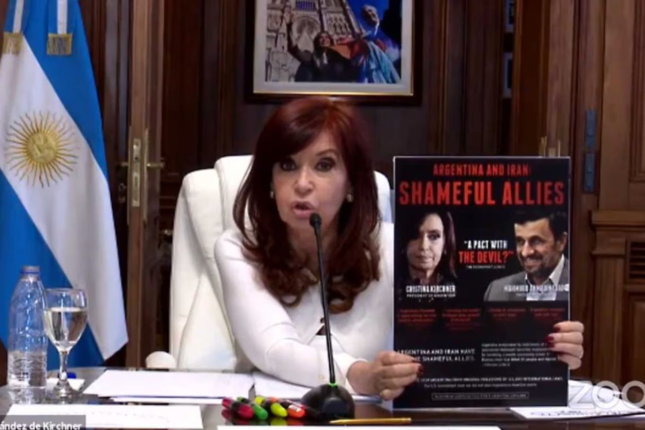 Cristina Kirchner en la audiencia judicial por la causa del memorándum con Irán. (Gentileza Noticias Argentinas)