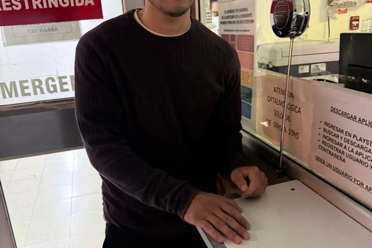 Enzo Villegas, turista herido. 