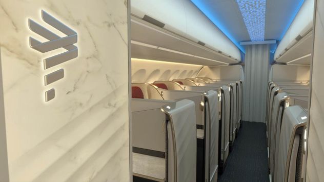 Cabina Premium Business en los nuevos Airbus A321XLR.