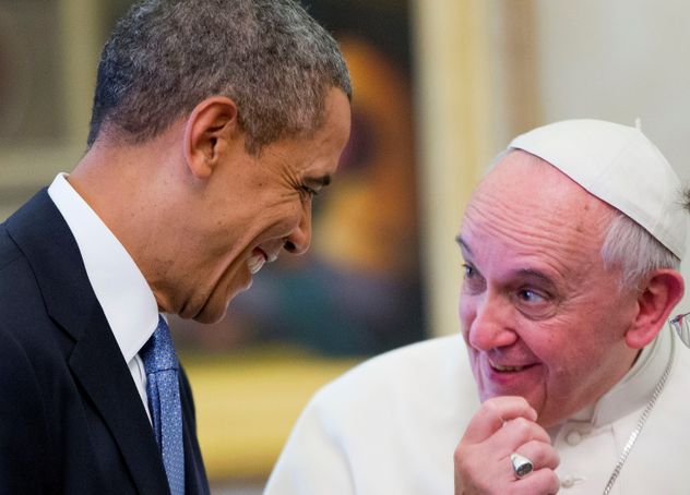 El 27 de marzo de 2014, el presidente de EE. UU., Barack Obama, se reúne con el Papa Francisco en el Vaticano. (Pablo Martínez Monsiváis, archivo).