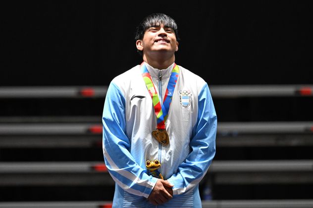 Benjamín Casas, cordobés con medalla de oro en lucha en los Juegos Sudamericanos Panamá 2026.