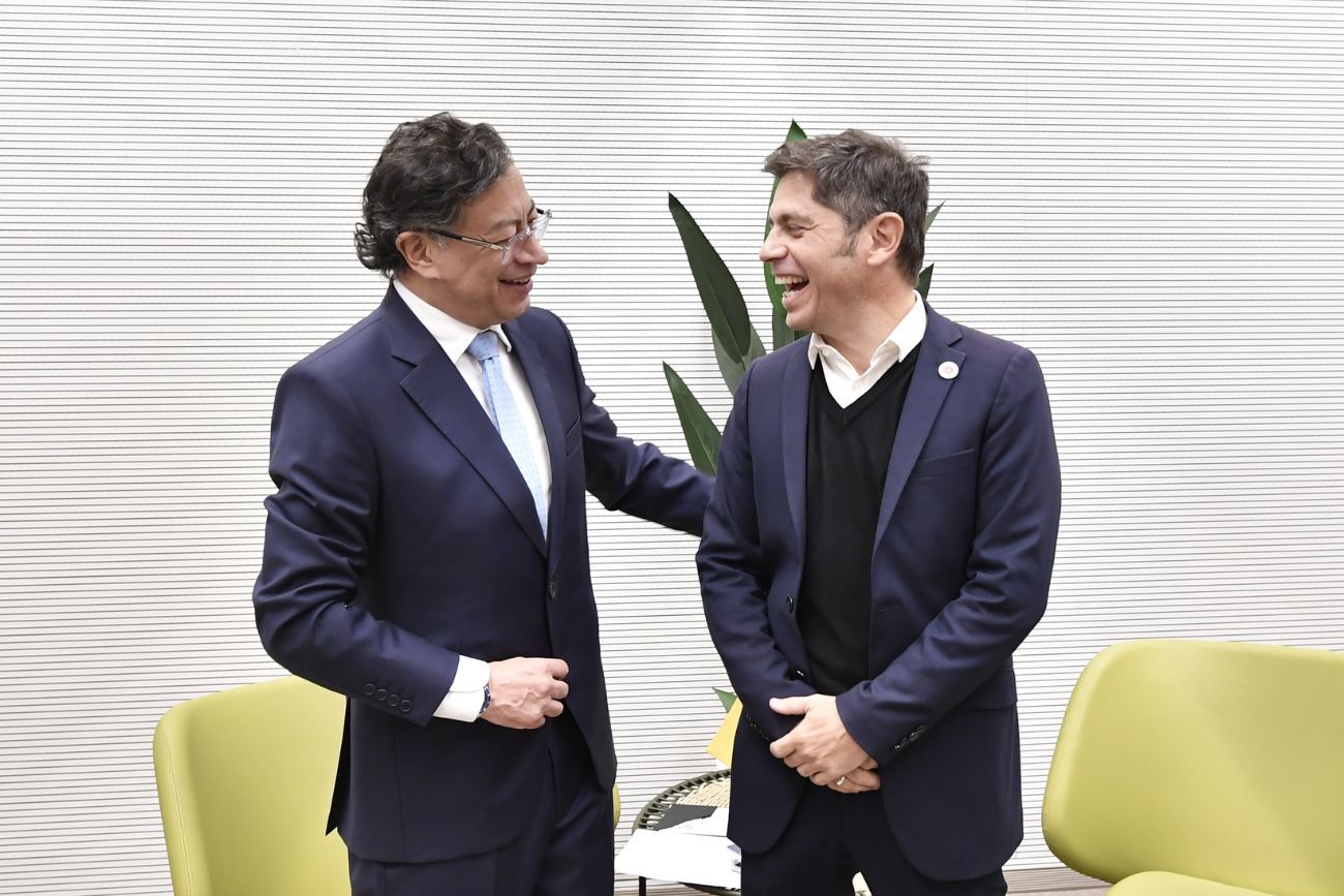 El presidente de Colombia, Gustavo Petro, junto a Axel Kicillof. (@Kicillofok)