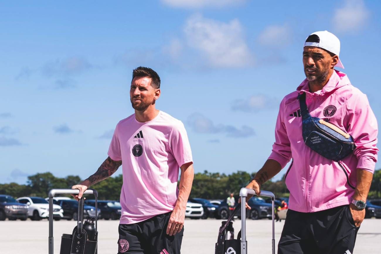 Messi junto a Luis Suárez.