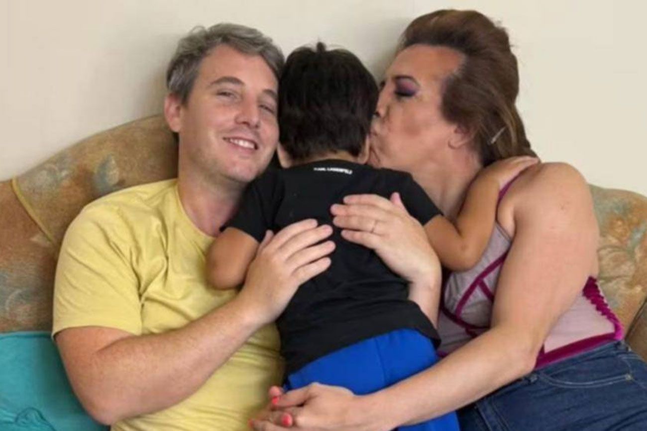 Lizy Tagliani y su familia. Foto: captura pantalla.