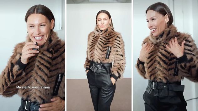 Con una chaqueta de efecto piel y estampado animal, Pampita mostró cómo llevar el abrigo con cuello embudo.
