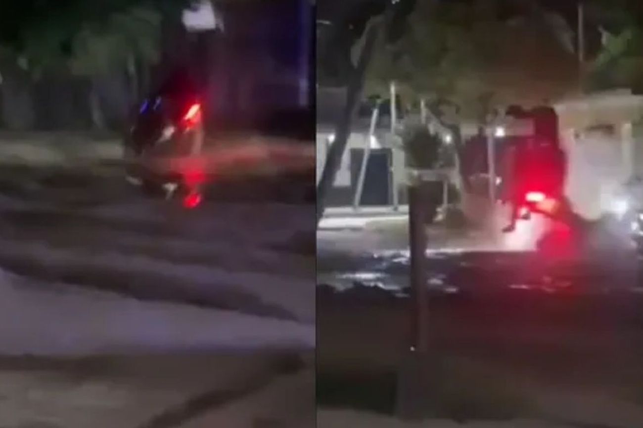 Insólita persecución en Salta: dos policías motorizados y el sospechoso cayeron en el mismo pozo