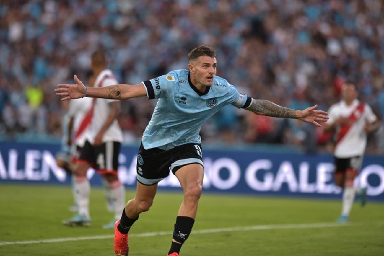 Pablo Vegetti en sus tiempos en Belgrano.