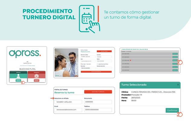 Turnero digital de Apross.