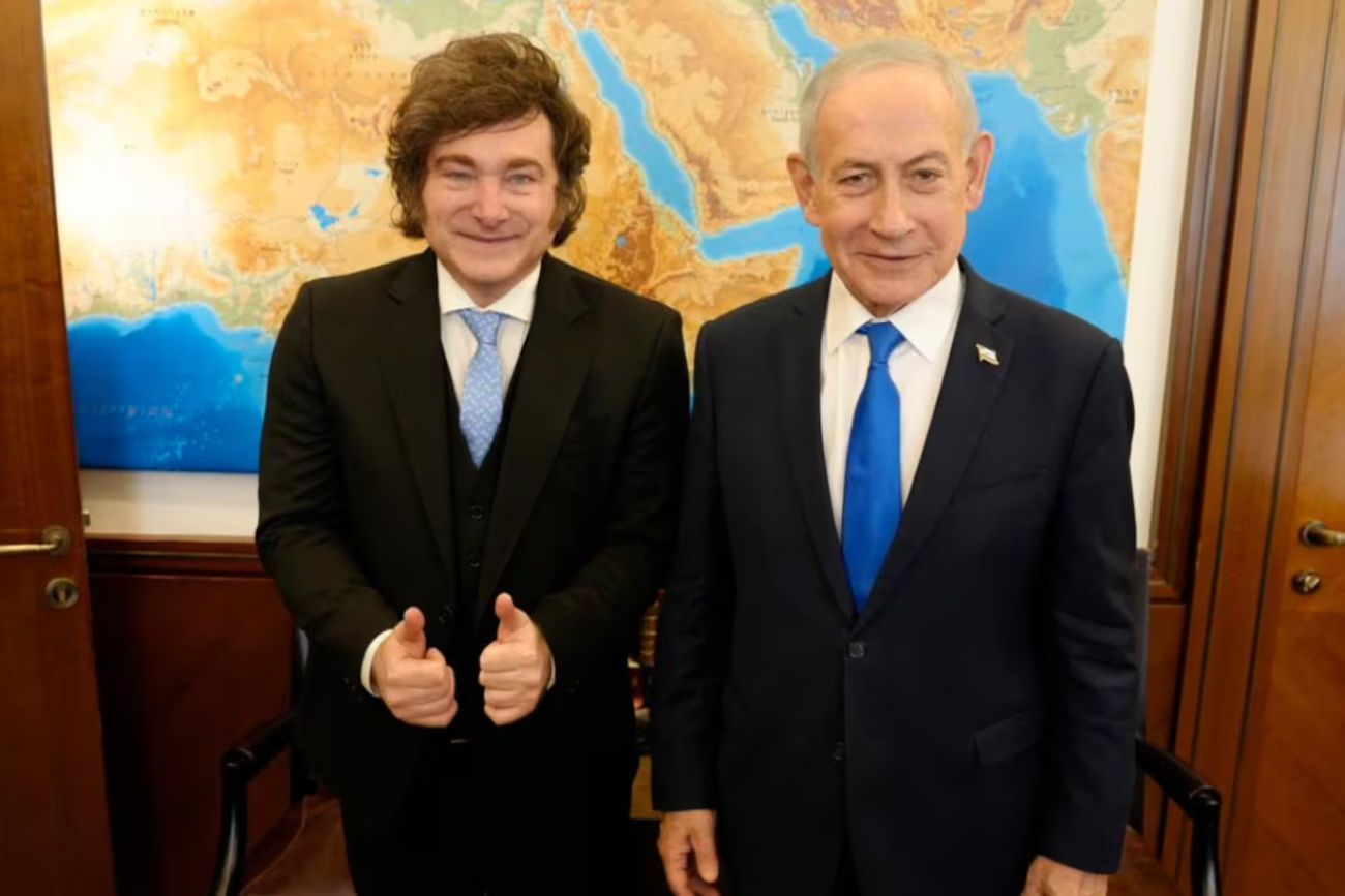 El presidente Javier Milei se reunió con el primer ministro de Israel, Benjamín Netanyahu. 