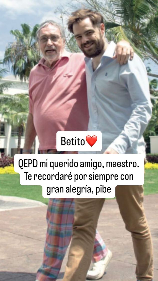 El mensaje de Peter Lanzani por el fallecimiento de Luis Brandoni.