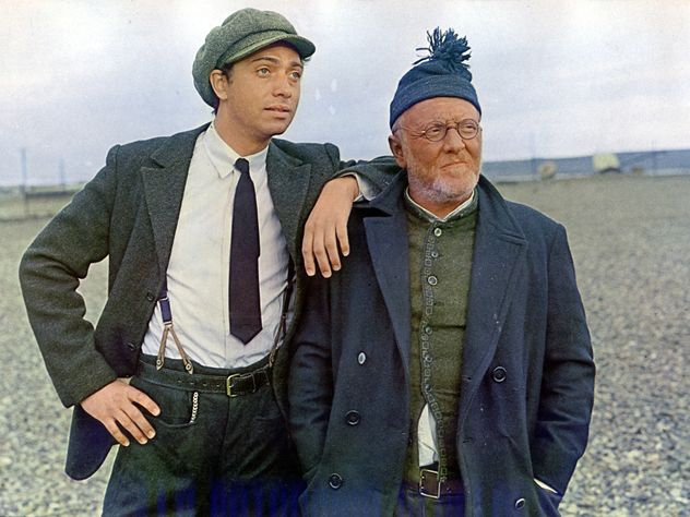 Luis Brandoni y Pepe Soriano en "La Patagonia rebelde" (1974)