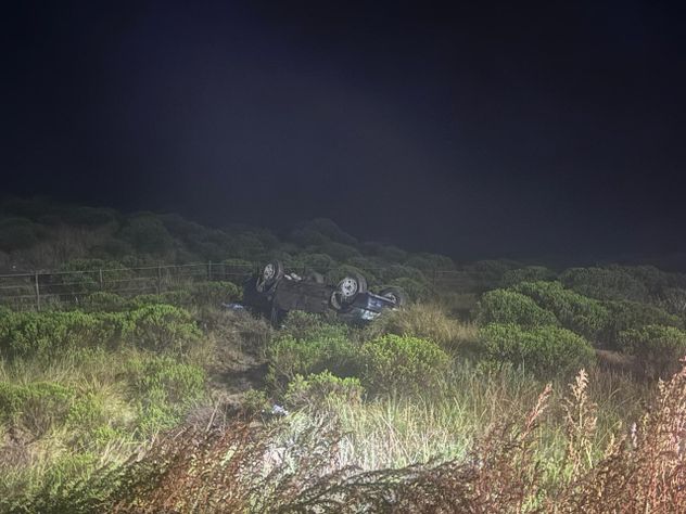 La camioneta Chevrolet S10 cayó en un barranco. (Gentileza