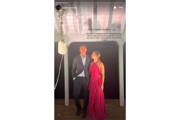 Indiana Cubero junto a su novio, Thiago.