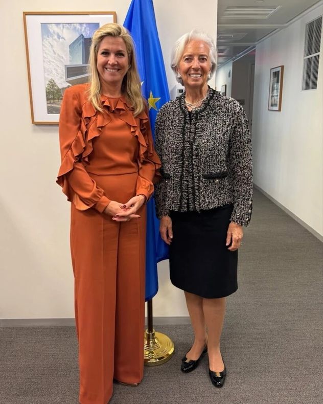 Máxima Zorreguieta marcó tendencia con un look naranja total en Washington.