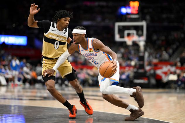 Con Gilgeous-Alexander como referente, Oklahoma City cerró con un récord de 20 triunfos y 7 derrotas en los 27 partidos definidos en escenarios “clutch”.  (AP)