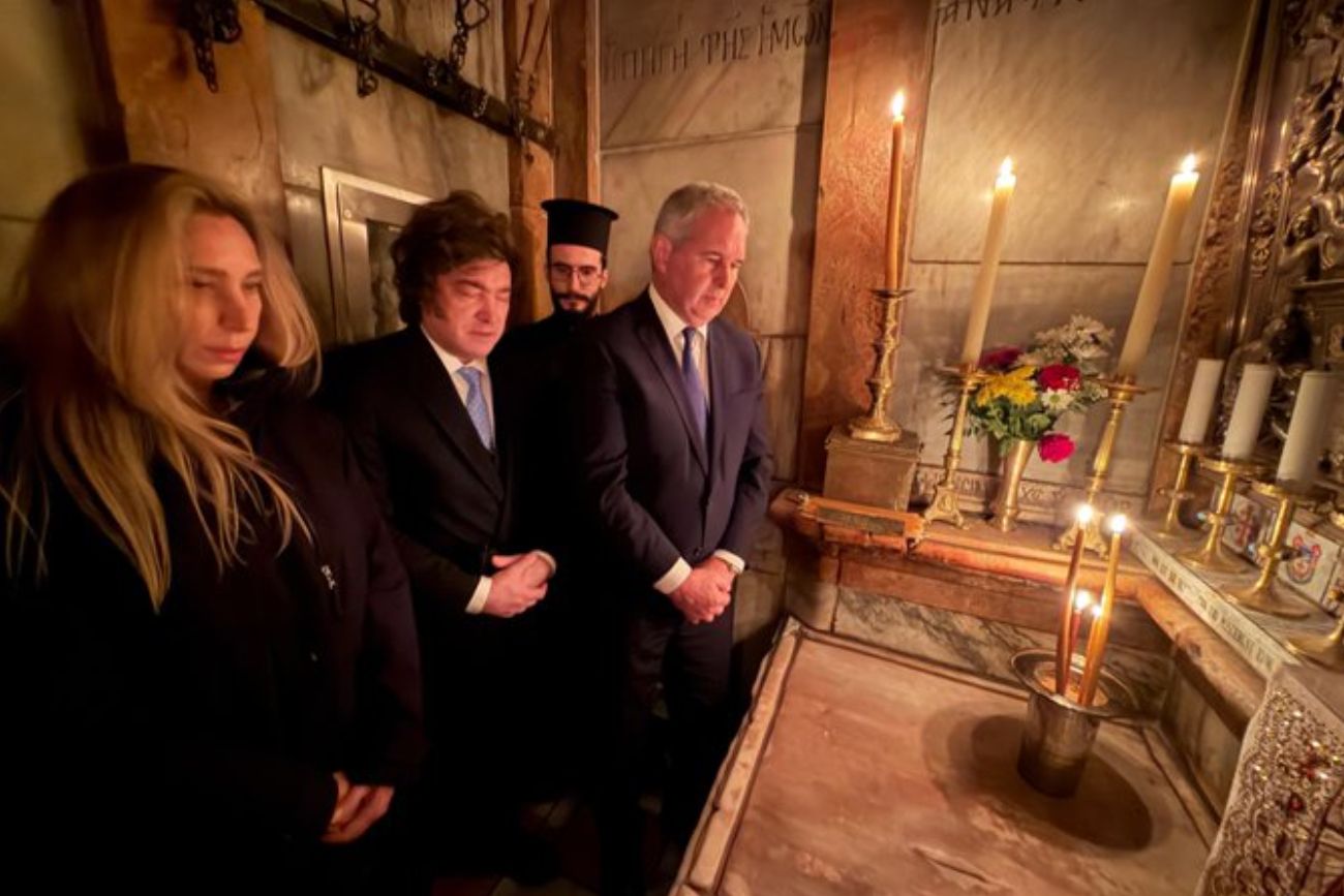 Milei homenajeó al papa Francisco en Jerusalén en el primer aniversario de su fallecimiento