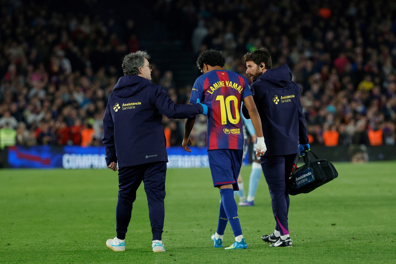 Lamine Yamal se lesionó en un partido de Barcelona y preocupó a todos.  
